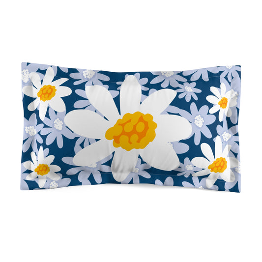 Daisy Dreams Microfiber Pillow Sham Floral Bedding, Home Decor, Bed Linen, Spring Accent, Cozy Bedroom Decor