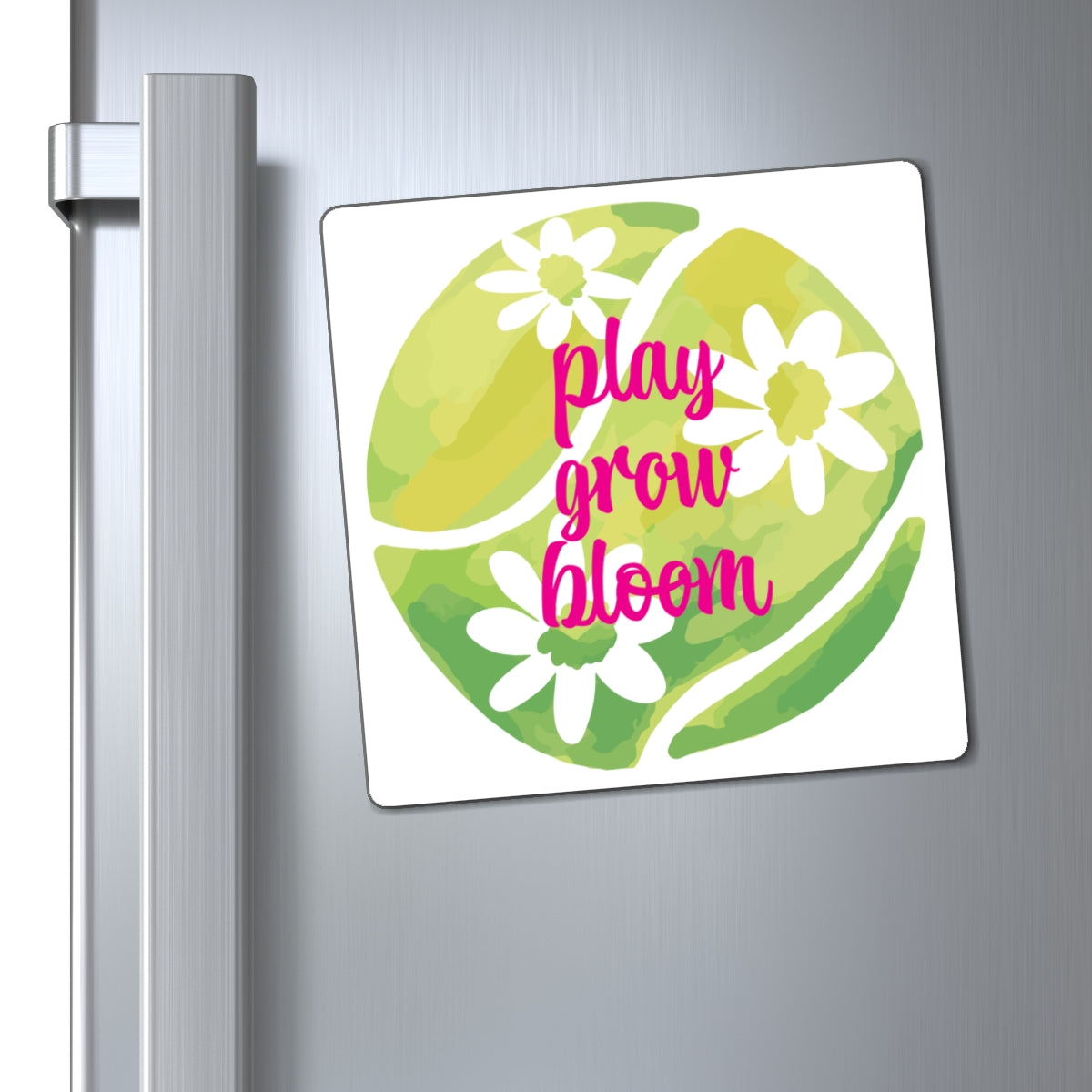 Play Grow Bloom Floral Magnet — Garden-Inspired Fridge Decor