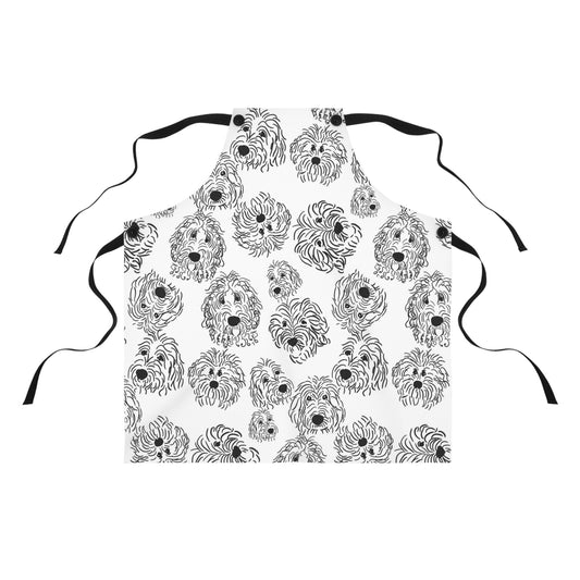 Cute Dog Print Apron for Pet Lovers, Cooking Gift, Baking Apron, Animal Lover's Gift, Unique Kitchen Decor