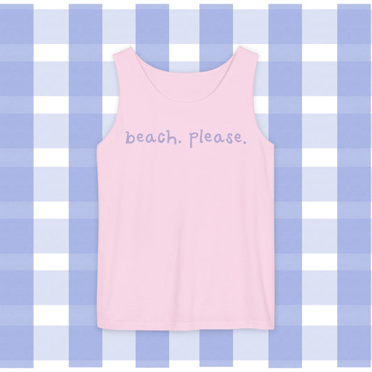Tank Top - 'Beach Please" Double Entendre Design