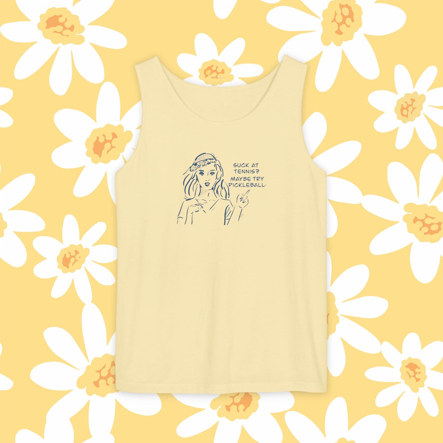 Do you suck at tennis? Try Pickleball. Funny Tennis/Pickleball Tank Top, Unisex Sport Shirt, Gift for Athletes, Summer Workout Apparel, Casual Exercise Top, Fun Sportswearh