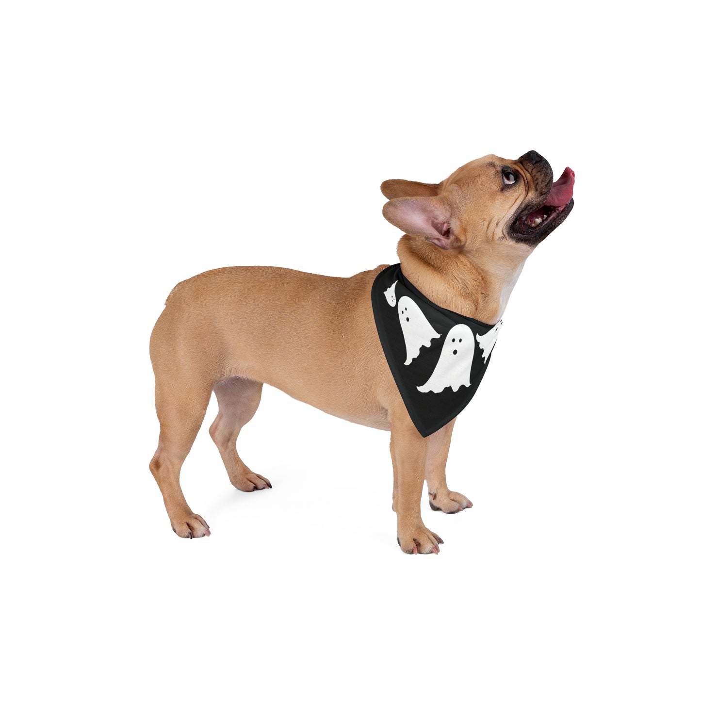 Ghostly Pet Bandana for Halloween, Dog Accessory, Cat Costume, Haunted Pet Apparel, Spooky Holiday Gear