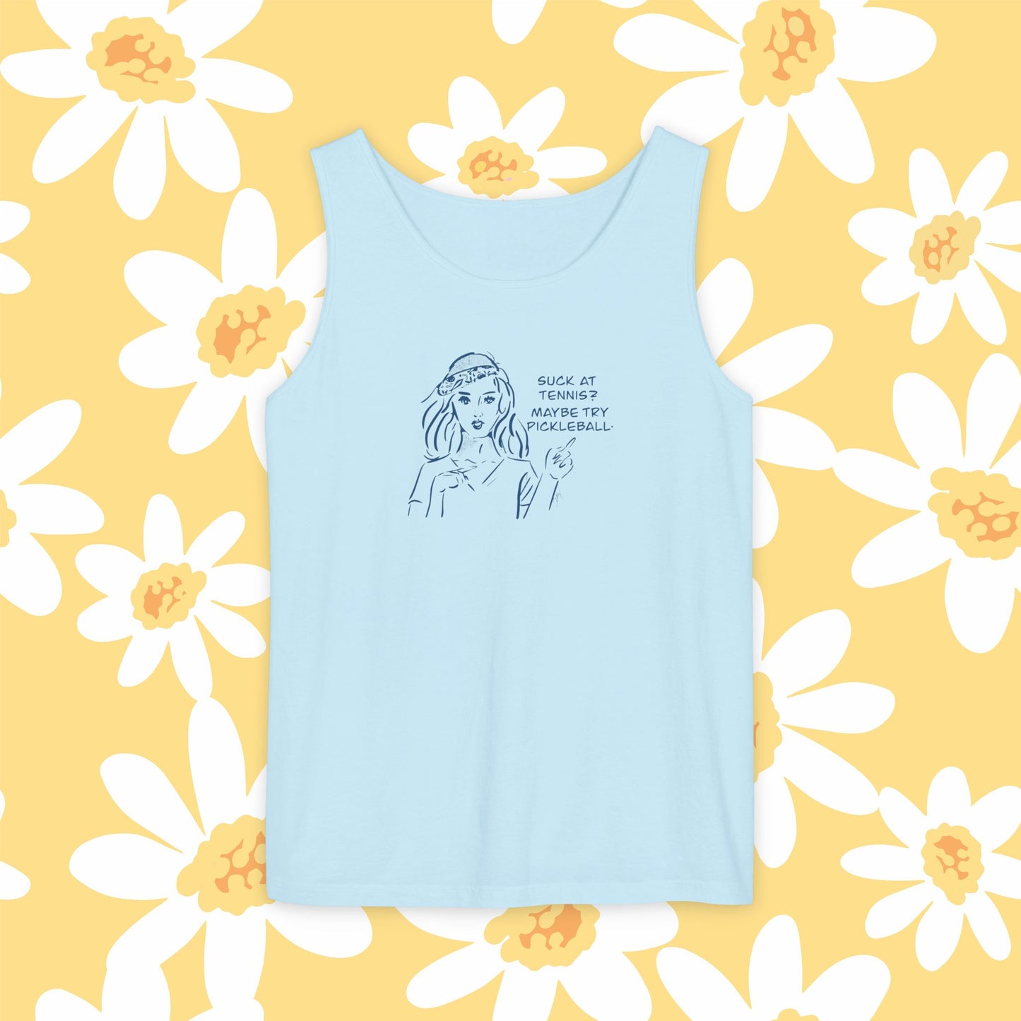 Do you suck at tennis? Try Pickleball. Funny Tennis/Pickleball Tank Top, Unisex Sport Shirt, Gift for Athletes, Summer Workout Apparel, Casual Exercise Top, Fun Sportswearh