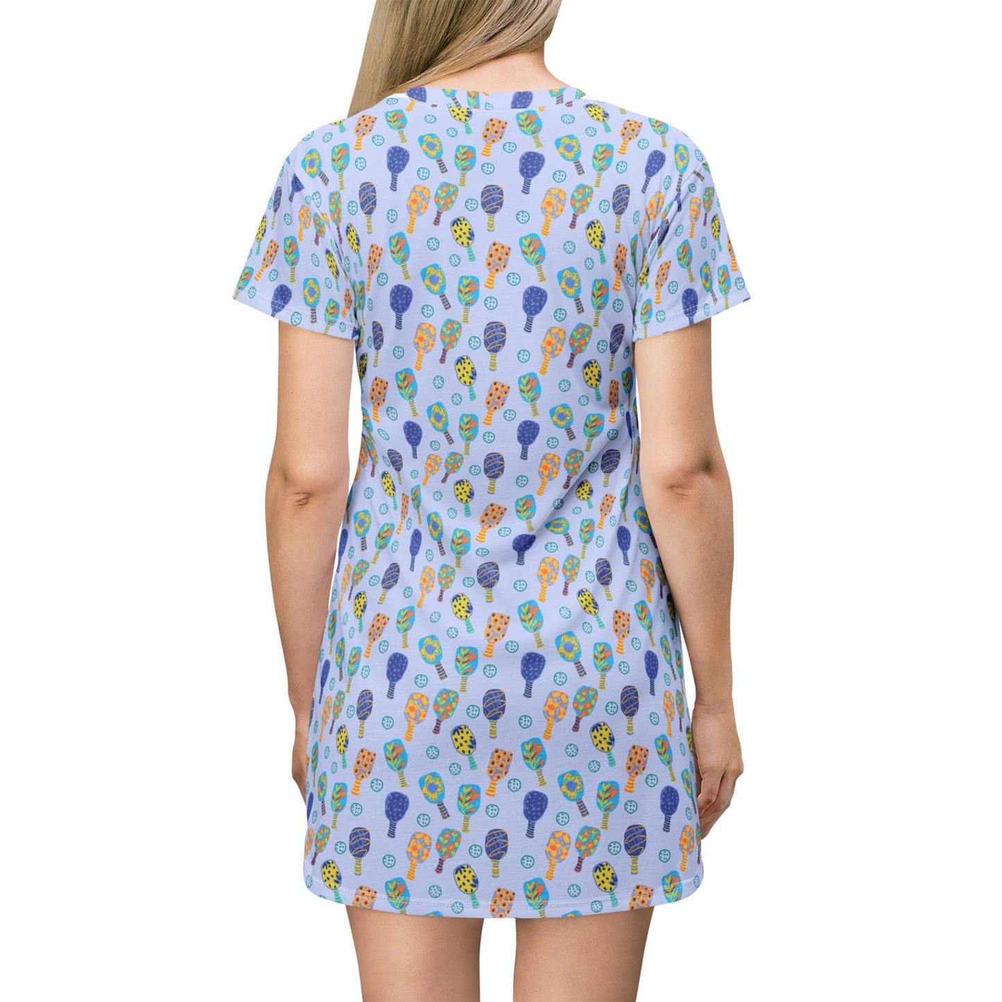 Fun, Pastel Colored Pickeball Print Dress