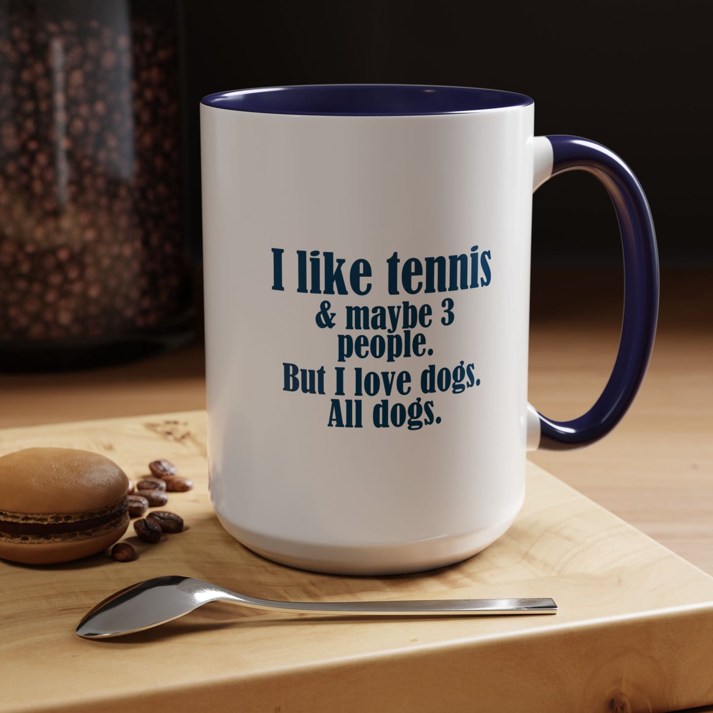 Mug - I Love Tennis and Dogs Coffee Mug (11, 15oz)