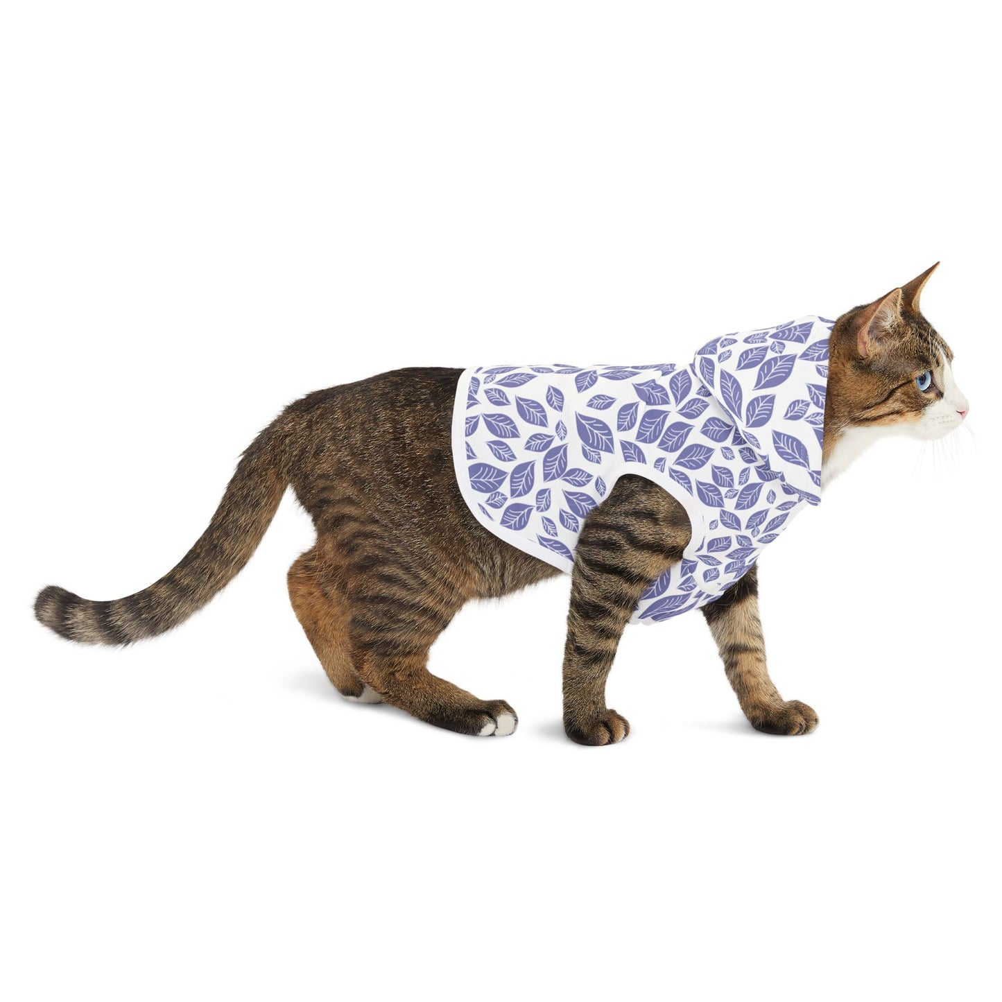 Pet Hoodie with Floral Leaf Print, Cozy Pet Apparel for Cat Lovers, Cute Pet Gift, Dog Sweater, Stylish Pet Clothing, Fall Fashion for Pets