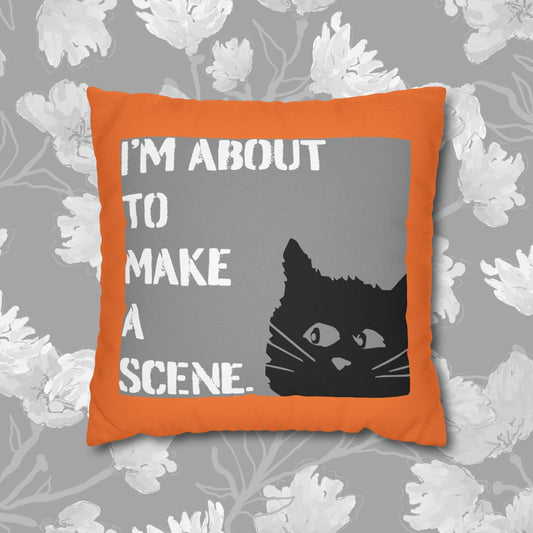 SPOOKY HALLOWEEN Whimsical Cat Pillowcase #FunnyHomeDecor, Cat Lovers Gift, Quirky Housewarming, Cozy Living Room Accent, Fun Bedroom Decor, Playful Gift