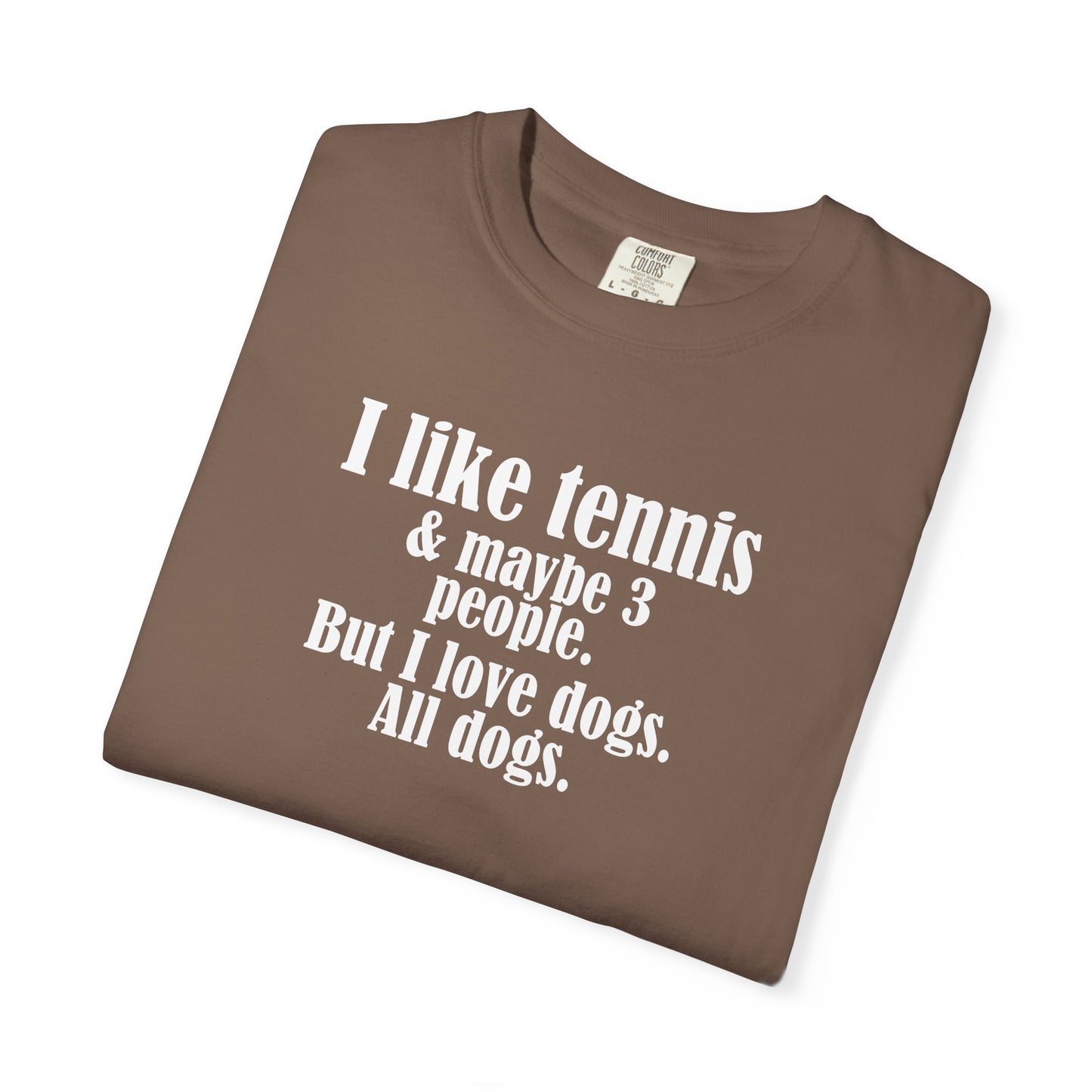 Tennis Lover Unisex T-shirt - I Like Tennis & All Dogs Design