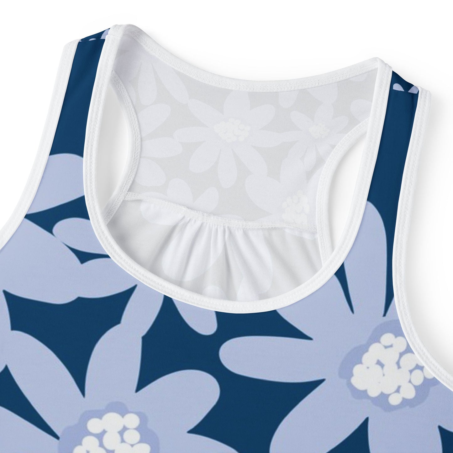 Bllue Daisy Retro Women's Tank Top - Summer Apparel, Beachwear, Vacation Outfit, Festival Top, Gift for Her