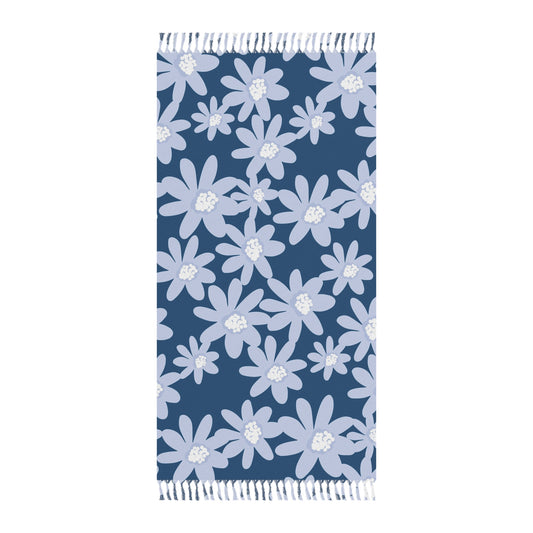 Boho Beach Towel – Daisy Floral Design for Summer Vibes, Perfect for Beach Days, Pool Parties, Picnics, Spa Days, and Yoga
