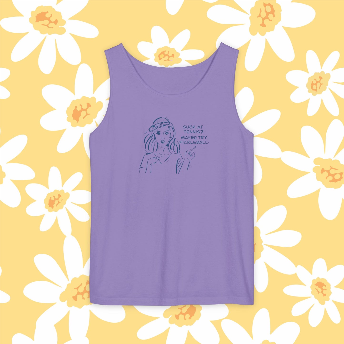 Do you suck at tennis? Try Pickleball. Funny Tennis/Pickleball Tank Top, Unisex Sport Shirt, Gift for Athletes, Summer Workout Apparel, Casual Exercise Top, Fun Sportswearh