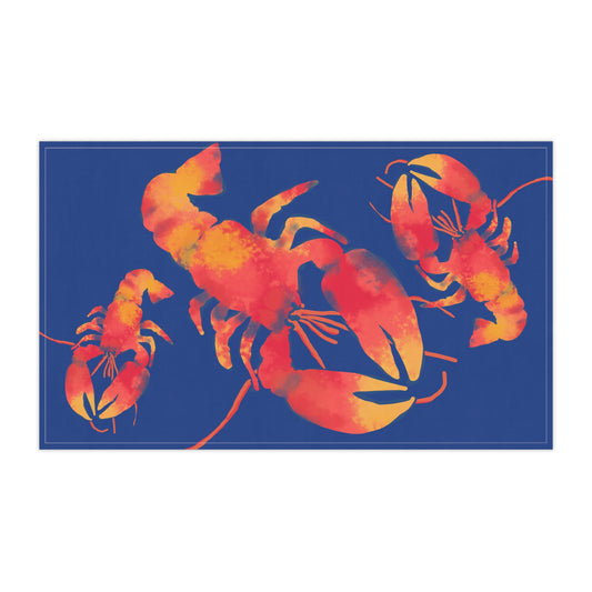 Vibrant Lobster Tea Towels, Nautical Kitchen Decor, Unique Gift for Seafood Lovers, Colorful Cooking Accessories, Ocean-Inspired Homewares