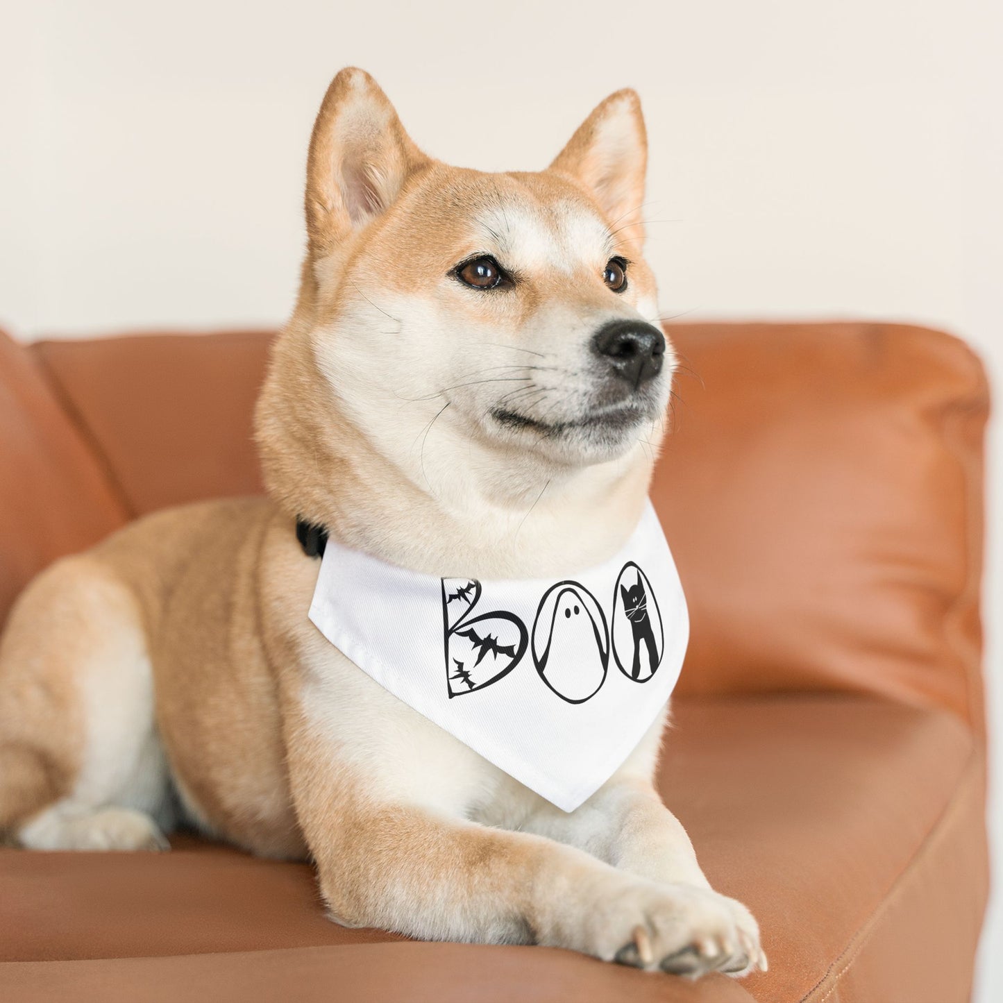 Adorable "Boo" Pet Bandana Collar, Halloween Season dog attire, gift for dog lover's