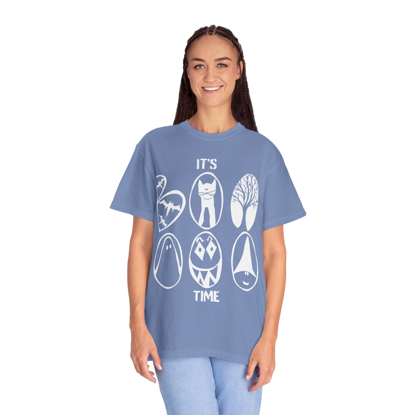 "IT'S BOO TIME" Halloween Themed T-shirt, Spooky Graphic Tee, Unisex T-shirt for Fall, Vintage Style Halloween Shirt, Perfect for Halloween Party