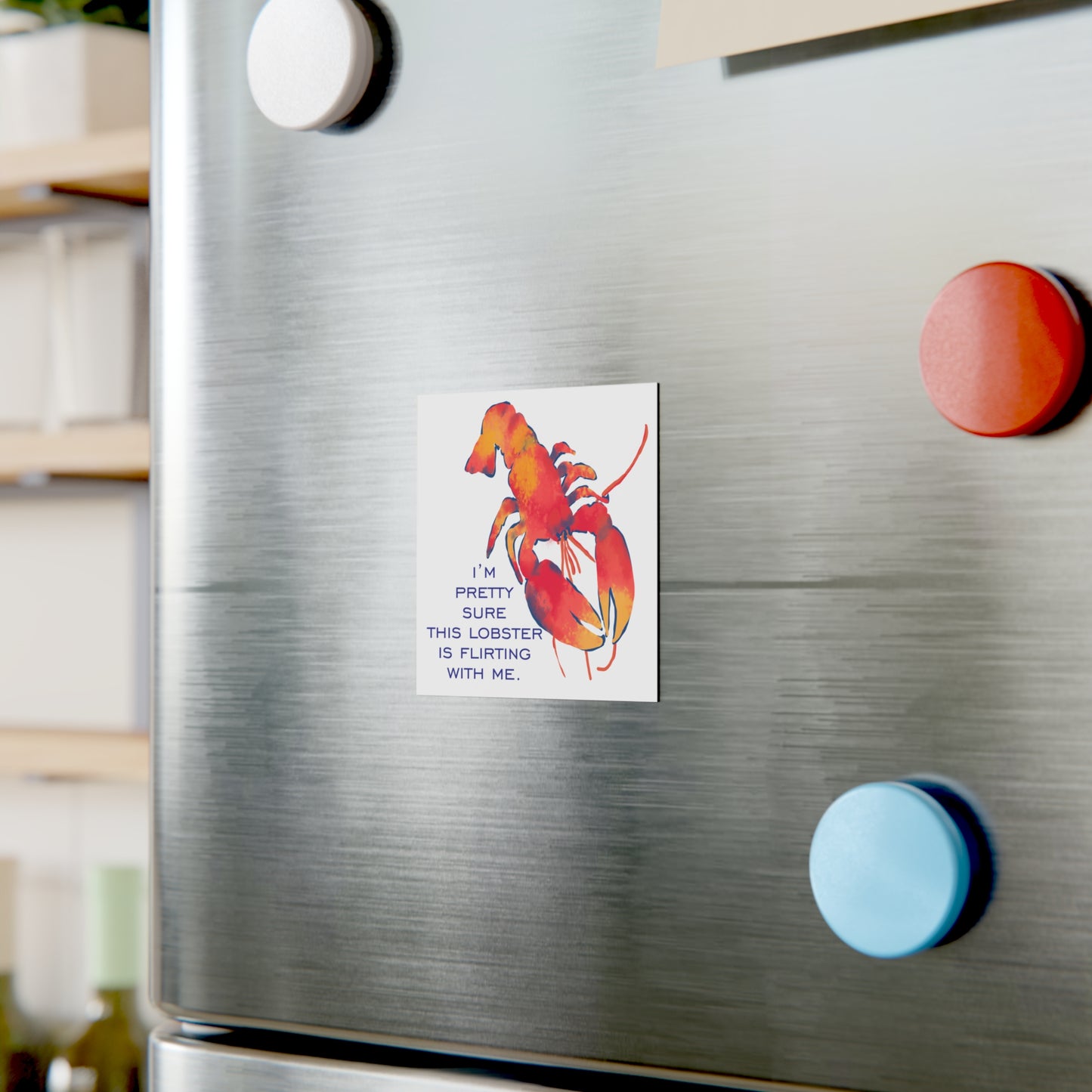 Playful Lobster Magnet | Cute Kitchen Decor, Nautical Gift, Seafood Lover's Fun, Kitchen Wall Art, Quirky Fridge Magnet