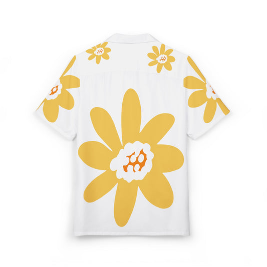 Big Yellow Daisy Tropical Floral Hawaiian Shirt, Summer Fashion, Beach Party Attire, Vacation Wear, Casual Shirt, Gift for Him or Her
