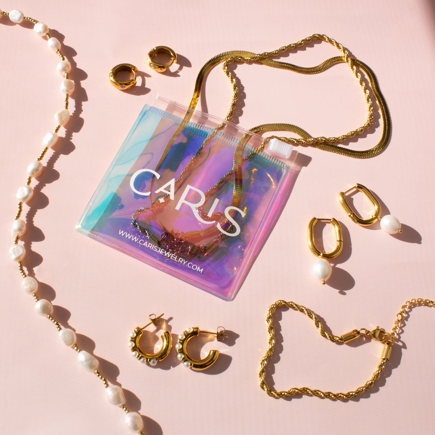 Vesta Pearl Hoop Earrings