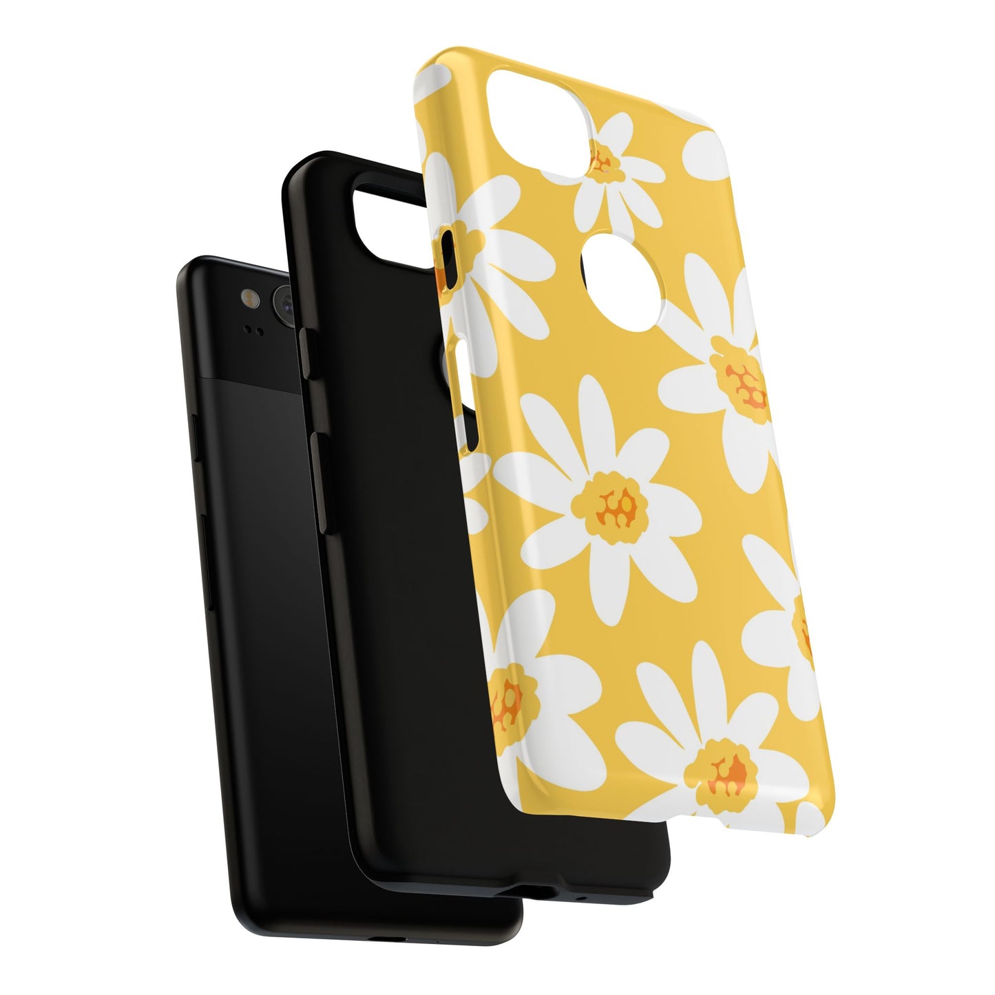 Yellow Daisy Phone Case, Floral Phone Cover, Tough Case, Summer Vibe Accessory, Gift for Nature Lovers, Bright Floral Design