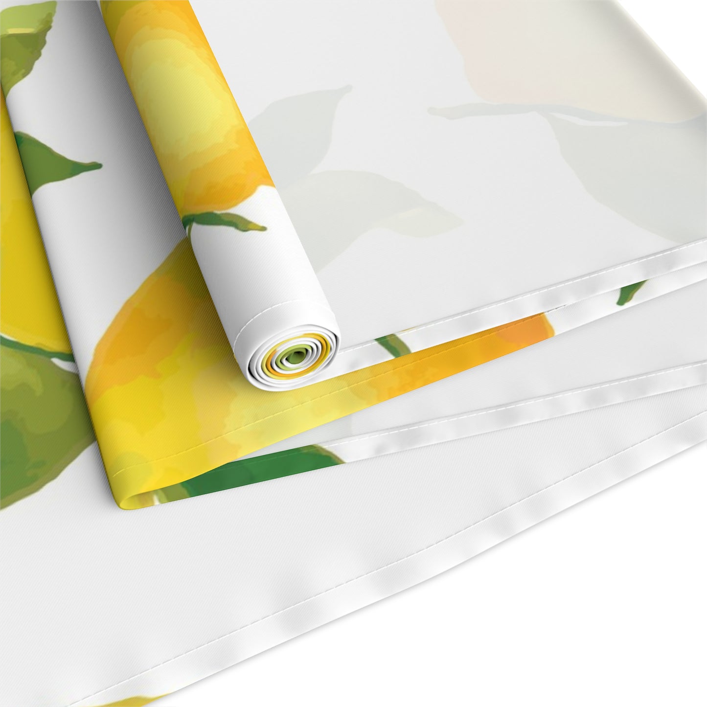 Lemon Blossom Table Runner - Farmhouse Home Decor, Dining Table Decoration, Spring Dinnerware, Fresh Kitchen Accent