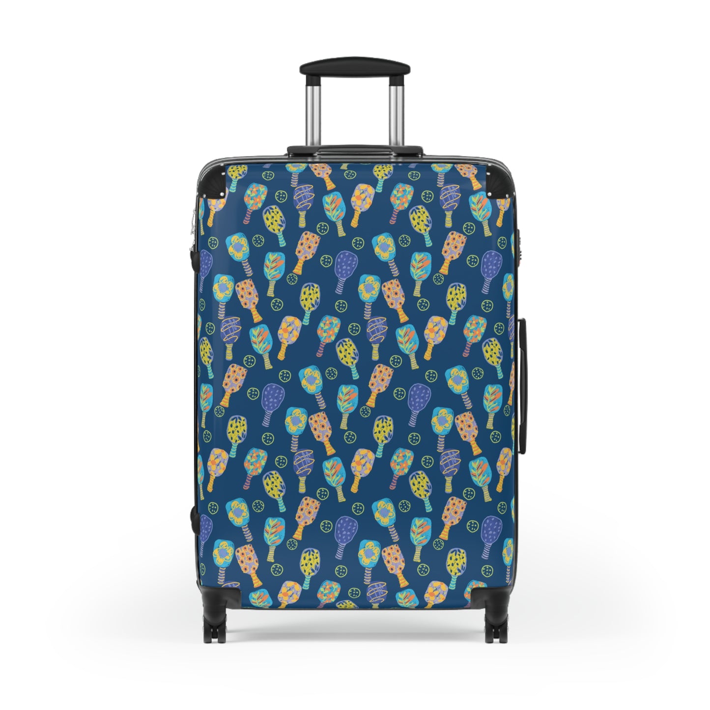 Colorful Pickleball Paddle Pattern Luggage