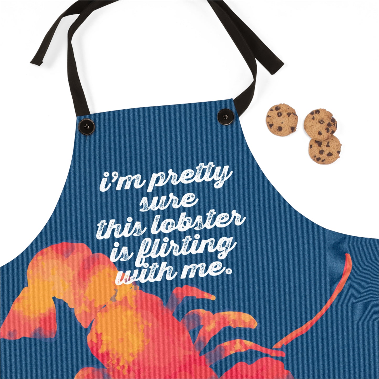 Flirting Lobster Colorful Apron — 'I'm Pretty Sure This Lobster Is Flirting With Me'