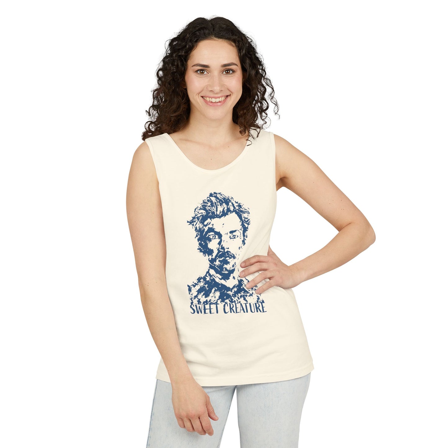 Harry Inspired Sweet Creature Vibrant Artistry Unisex Tank Top, Casual Summer Wear, Unique Gift for Art Lovers, Festival Fashion, Graphic Tee Alternative