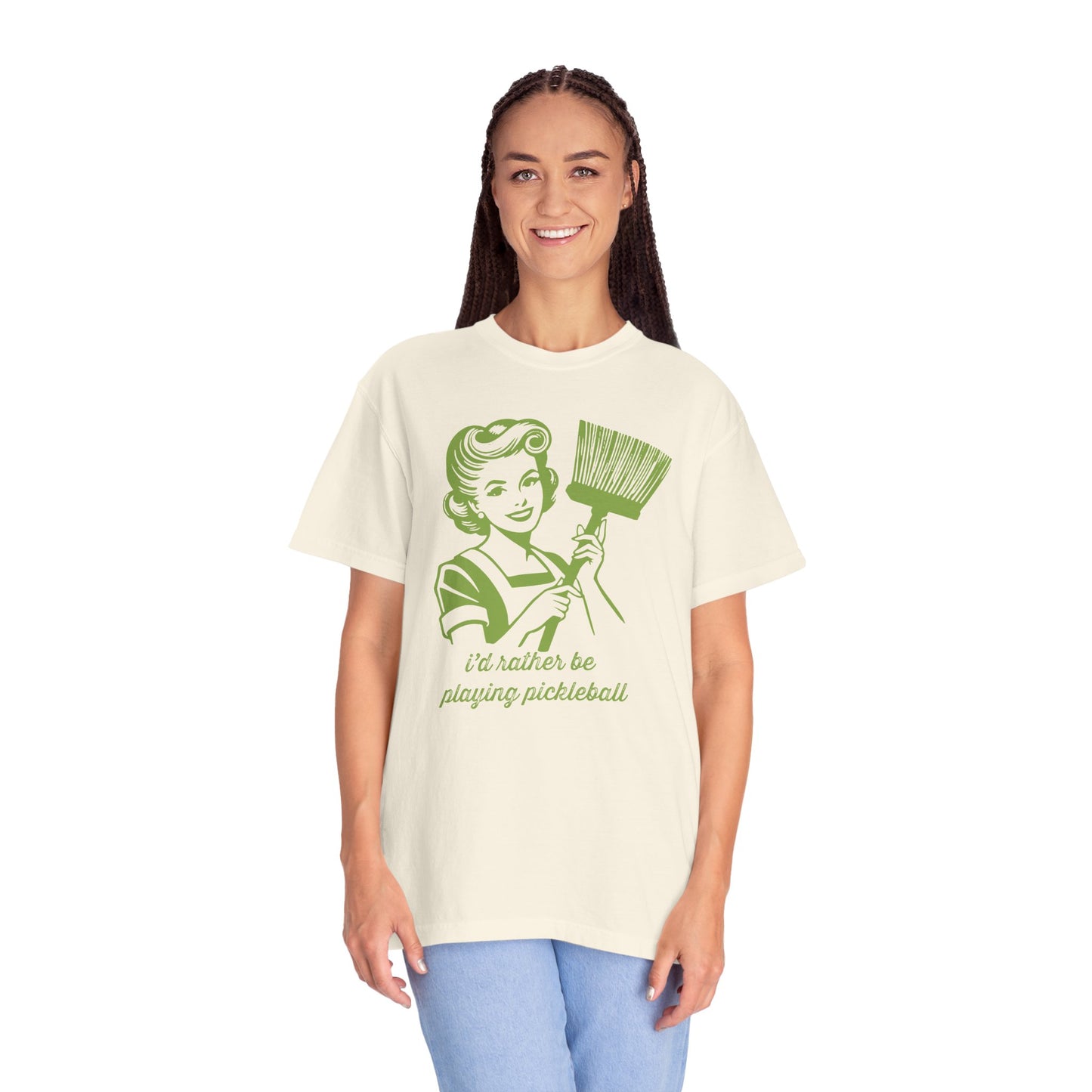 Rather Be Playing PICKLEBALL! Unisex Garment-Dyed T-shirt with Playful Design: Perfect for Picnics, Casual Outings, and Gift Ideas for Friends