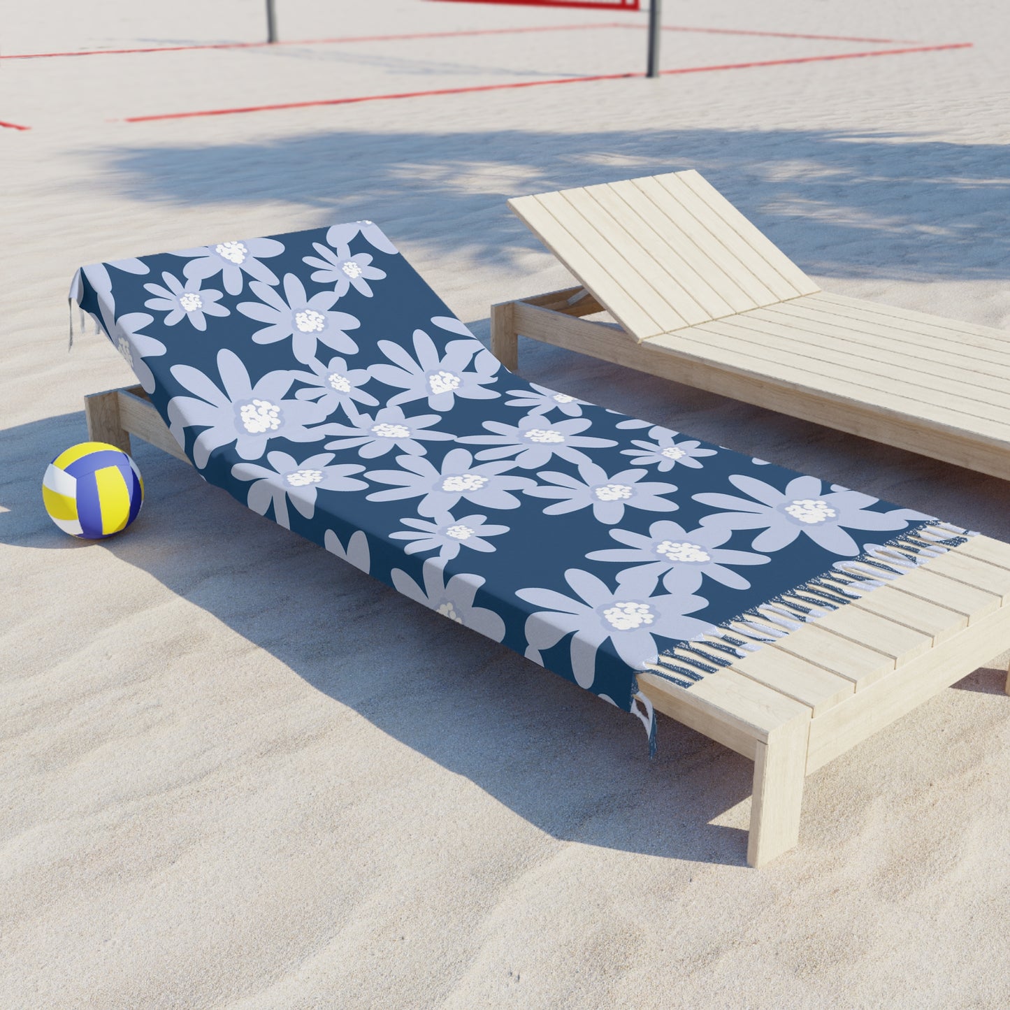 Boho Beach Towel – Daisy Floral Design for Summer Vibes, Perfect for Beach Days, Pool Parties, Picnics, Spa Days, and Yoga
