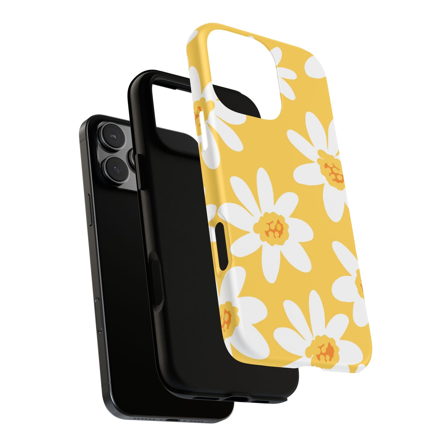 Yellow Daisy Phone Case, Floral Phone Cover, Tough Case, Summer Vibe Accessory, Gift for Nature Lovers, Bright Floral Design