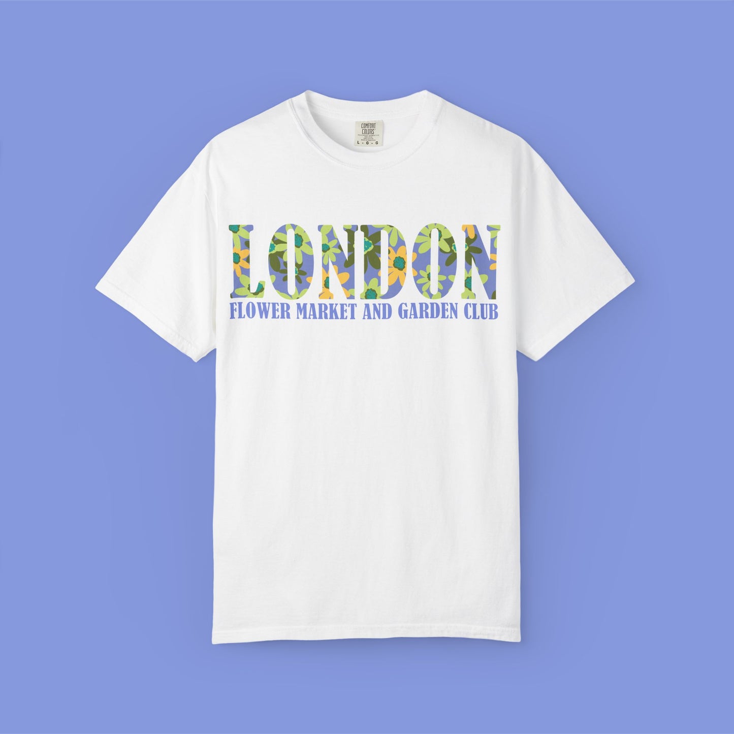 Floral Market T-Shirt, London Flower Club Tee, Unisex Garden Apparel, Summer Gift, Casual Outfit, Travel Shirt
