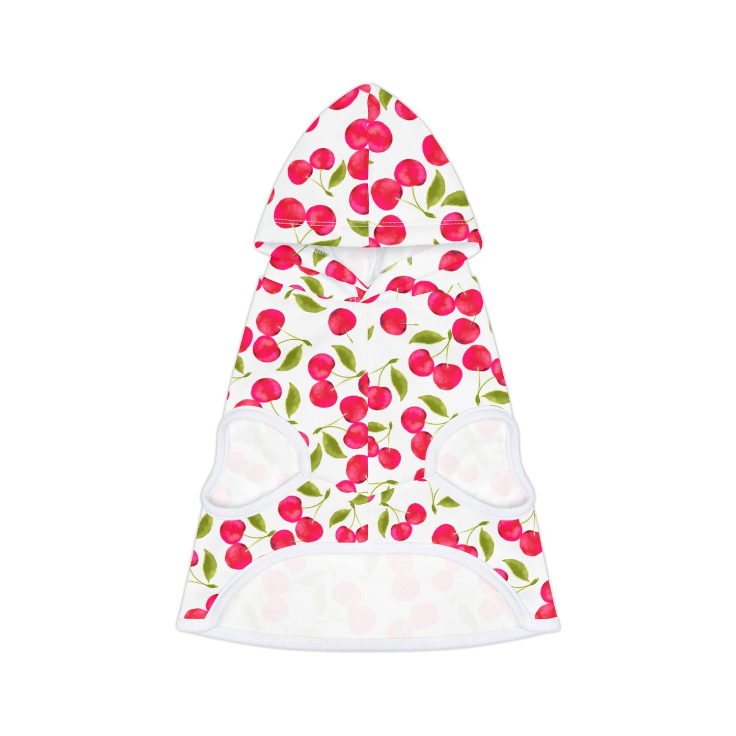 Chic Cherry Pet Hoodie, Cute Hooded Pet Apparel, Spring Dog Clothes, Stylish Cat Hoodie, Pet Fashion Gift