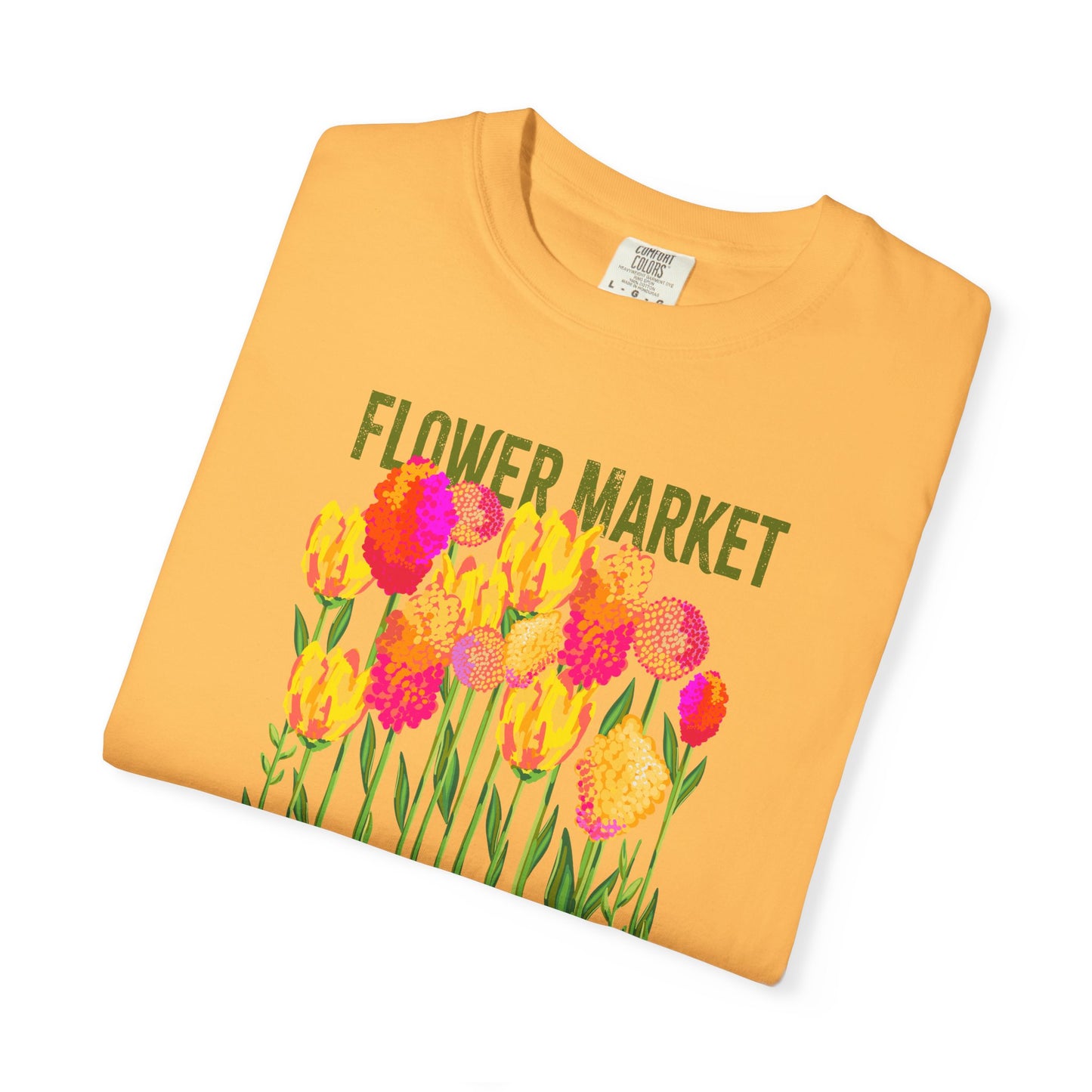 London Flower Market T-Shirt | Garment-Dyed Unisex Tee | Spring Fashion, Gift for Garden Lovers, Fashion Statement, Summer Style