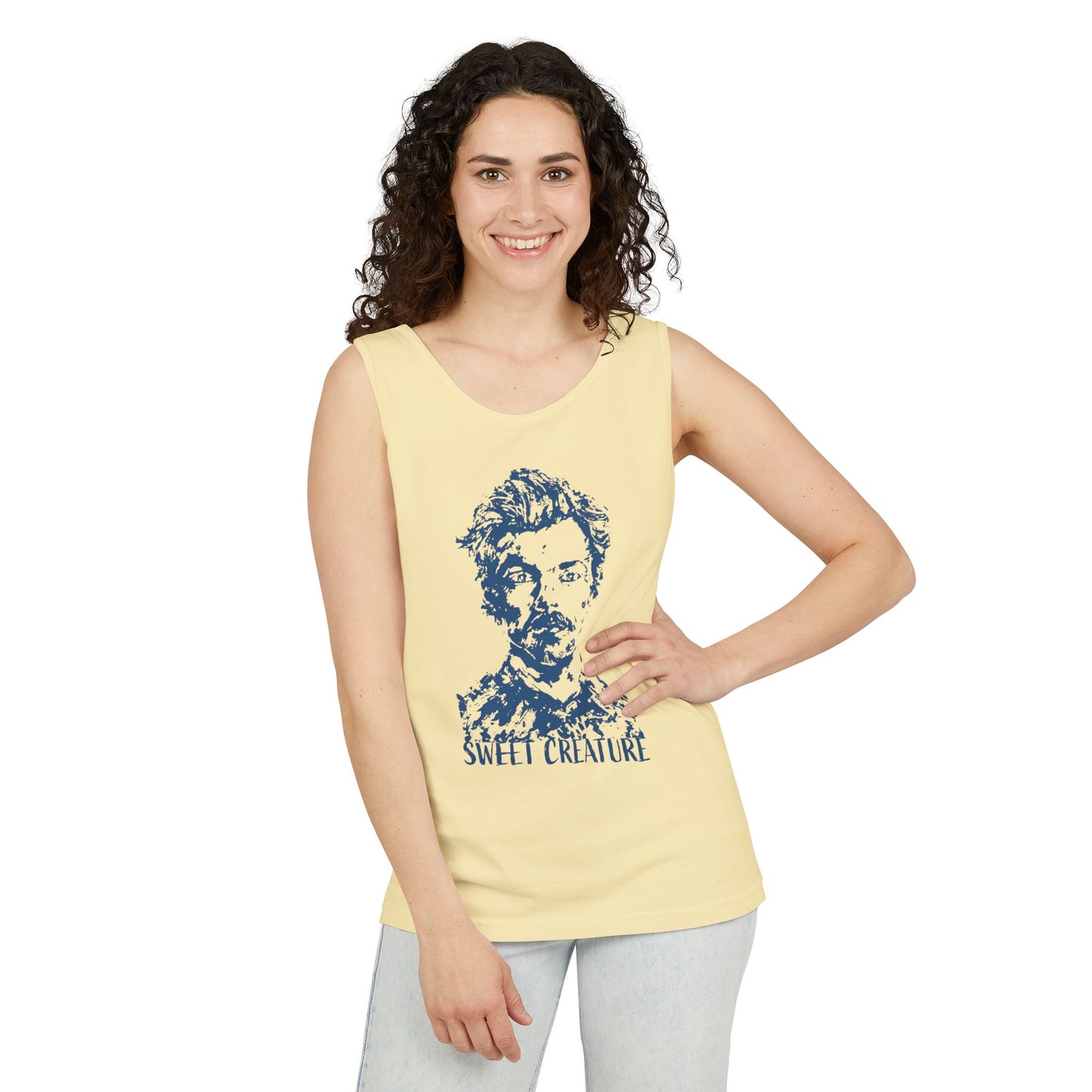 Harry Inspired Sweet Creature Vibrant Artistry Unisex Tank Top, Casual Summer Wear, Unique Gift for Art Lovers, Festival Fashion, Graphic Tee Alternative
