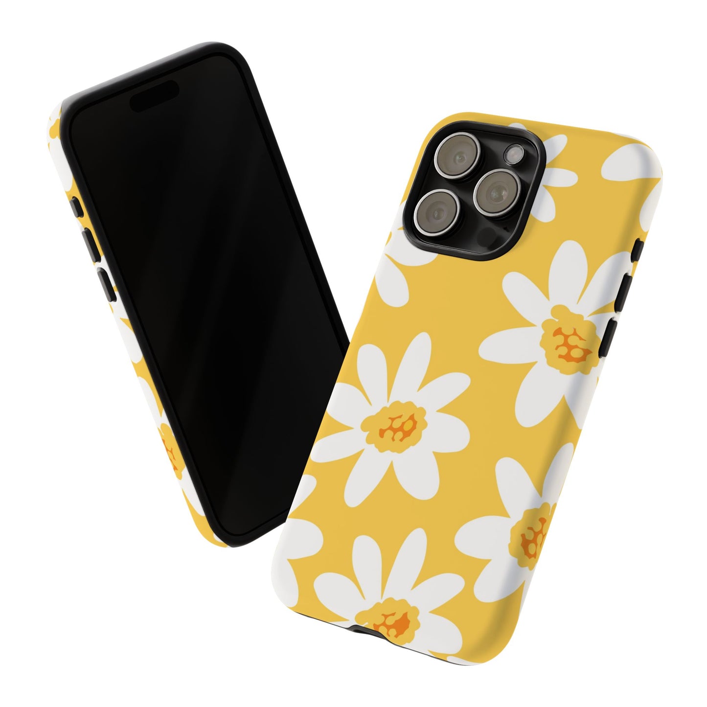 Yellow Daisy Phone Case, Floral Phone Cover, Tough Case, Summer Vibe Accessory, Gift for Nature Lovers, Bright Floral Design