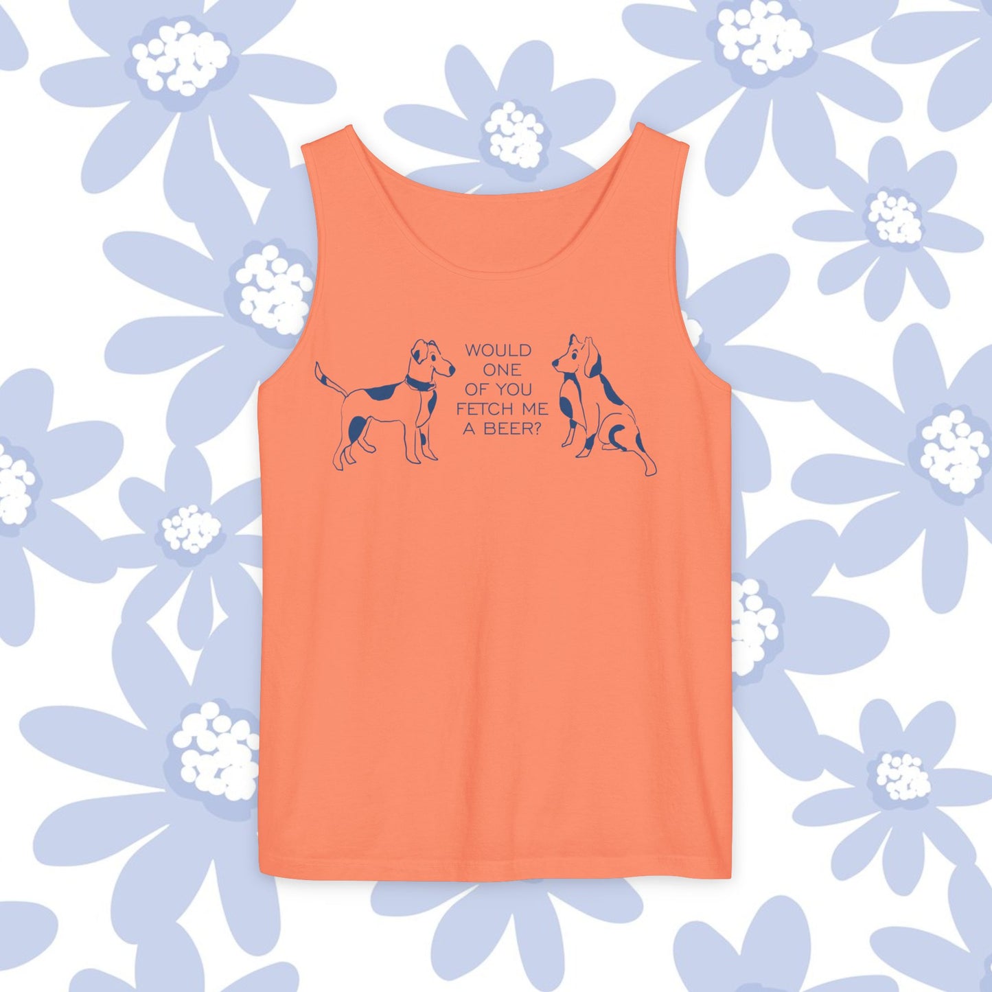 FETCH ME A BEER!  Playful Dog-Themed Tank Top, Funny Pet Lover Apparel, Gift for Dog Owners, Summer Casual Wear, Cute Animal Graphic Tee