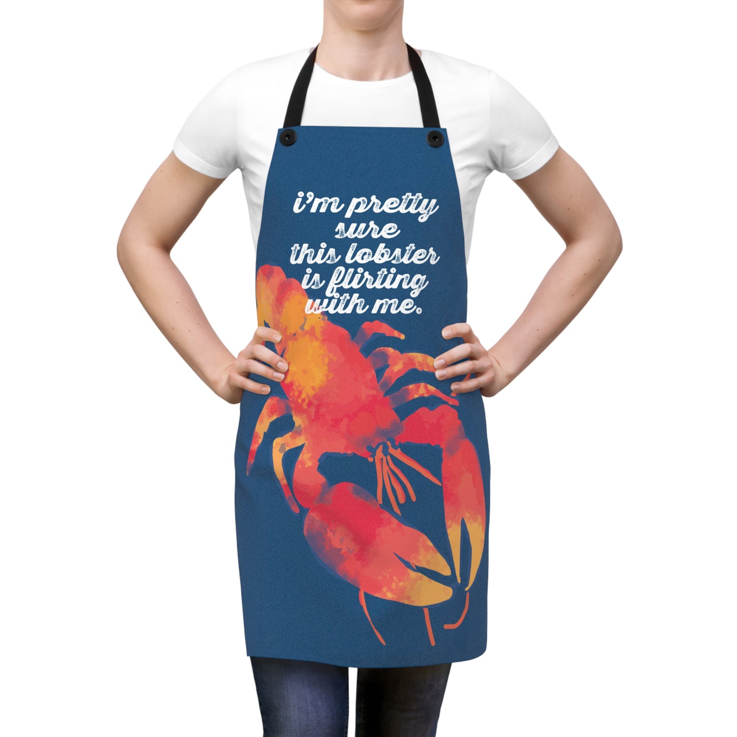 Flirting Lobster Colorful Apron — 'I'm Pretty Sure This Lobster Is Flirting With Me'