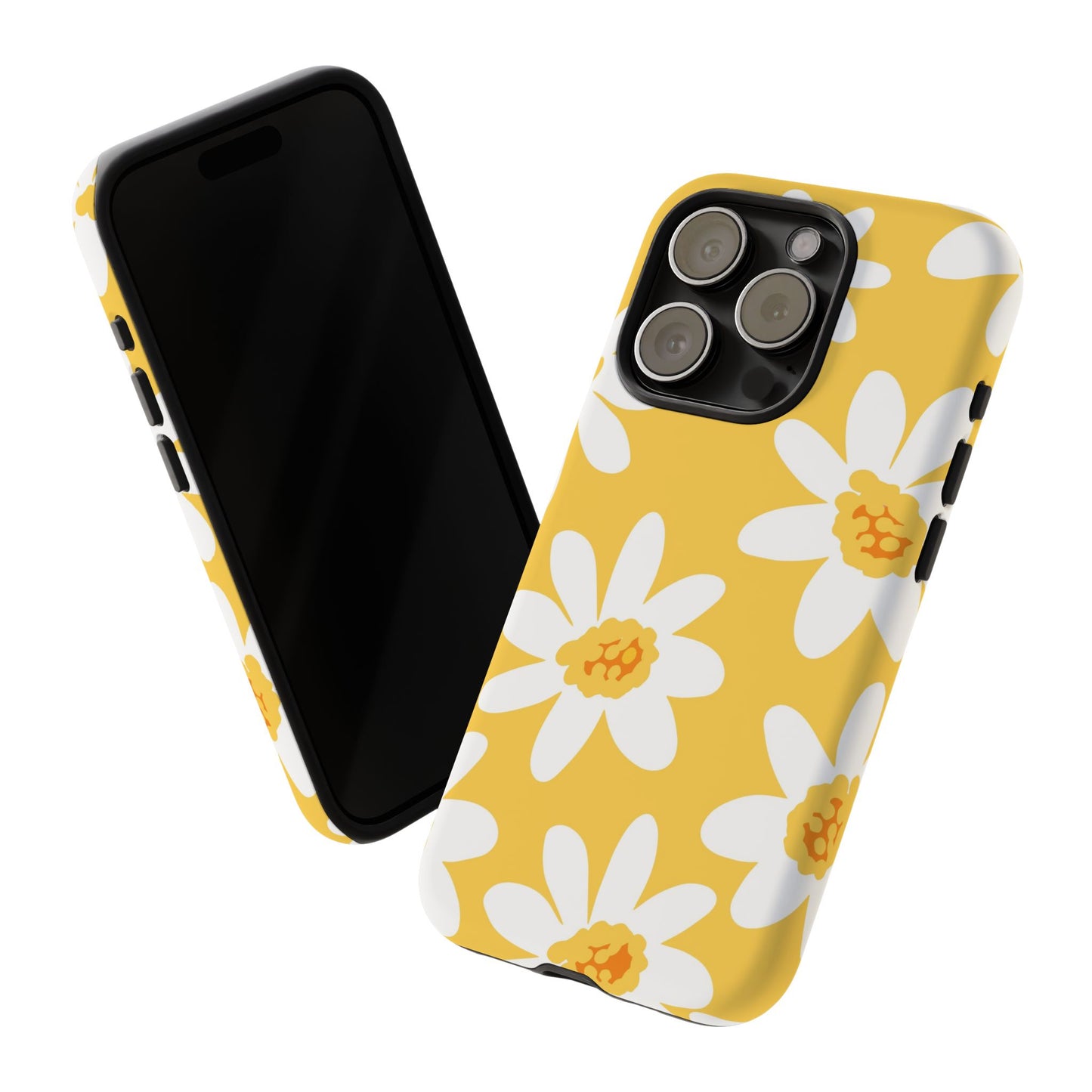 Yellow Daisy Phone Case, Floral Phone Cover, Tough Case, Summer Vibe Accessory, Gift for Nature Lovers, Bright Floral Design