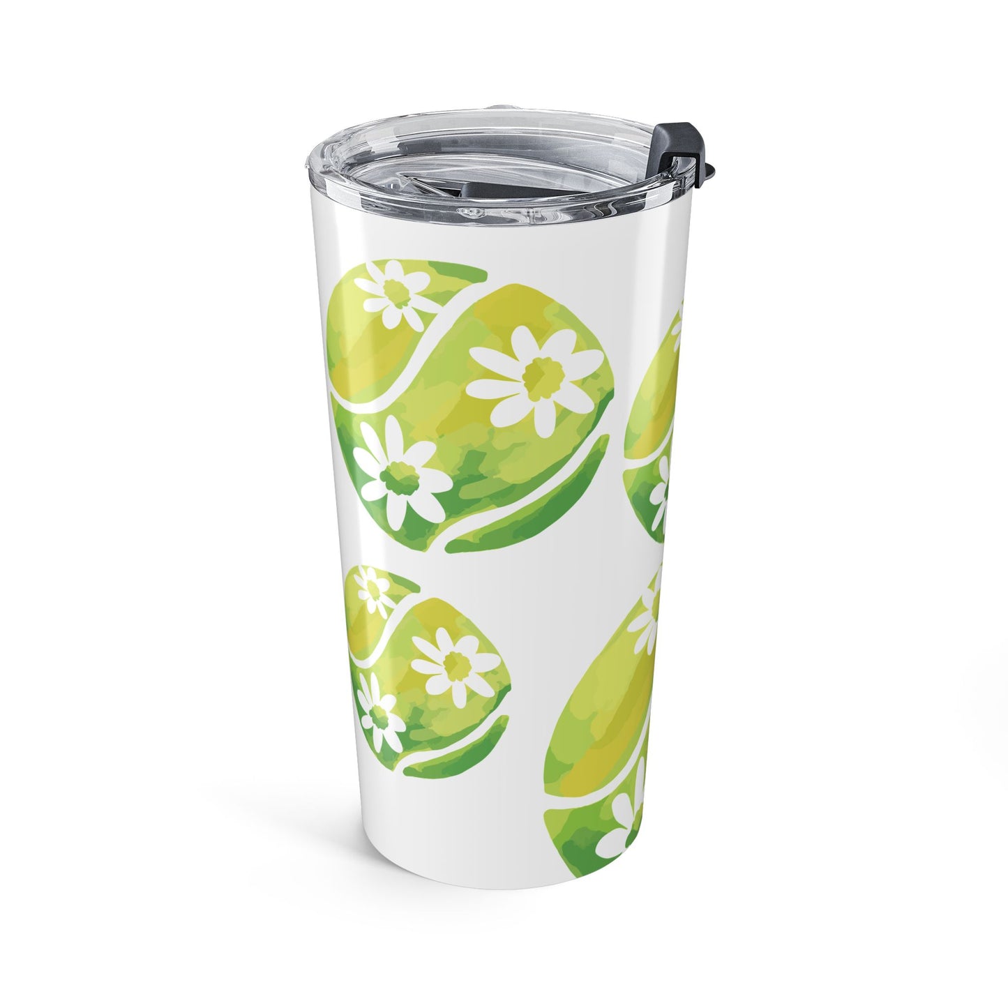 20oz Floral Tennis Ball Tumbler - Hot and Cold Beverages