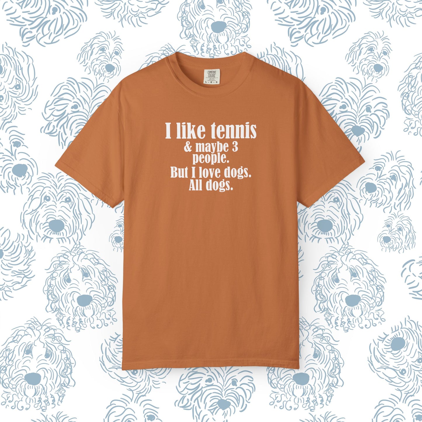 Tennis Lover Unisex T-shirt - I Like Tennis & All Dogs Design