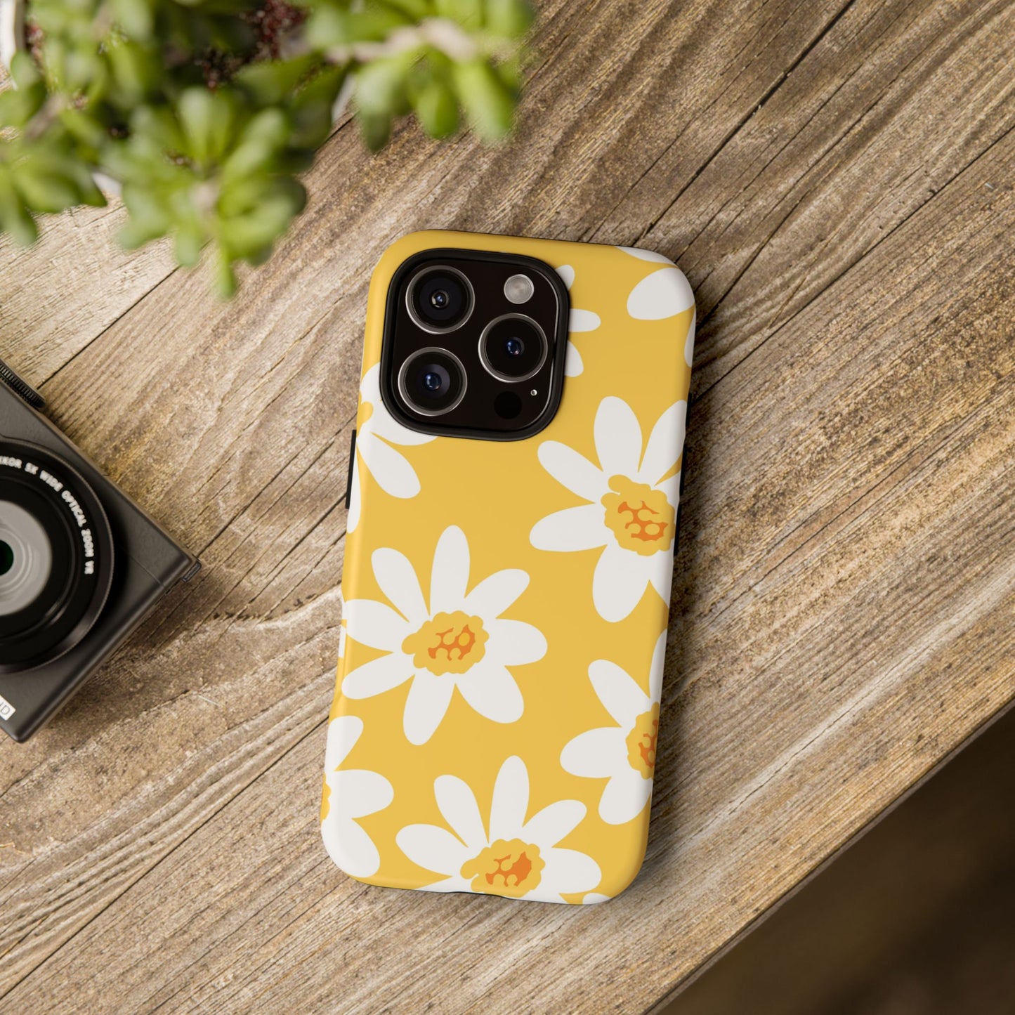 Yellow Daisy Phone Case, Floral Phone Cover, Tough Case, Summer Vibe Accessory, Gift for Nature Lovers, Bright Floral Design