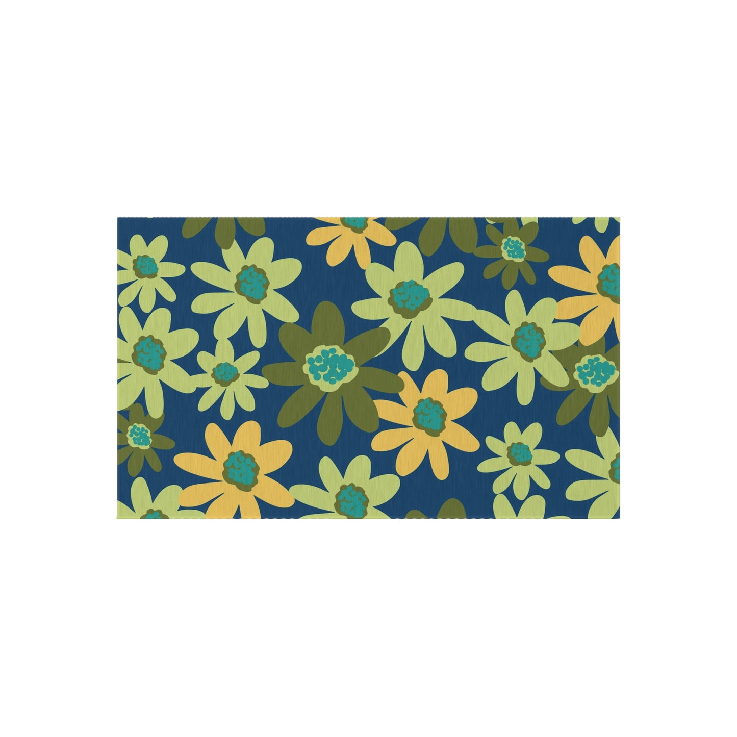 Outdoor Rug - Groovy Daisy Daisy Floral Pattern