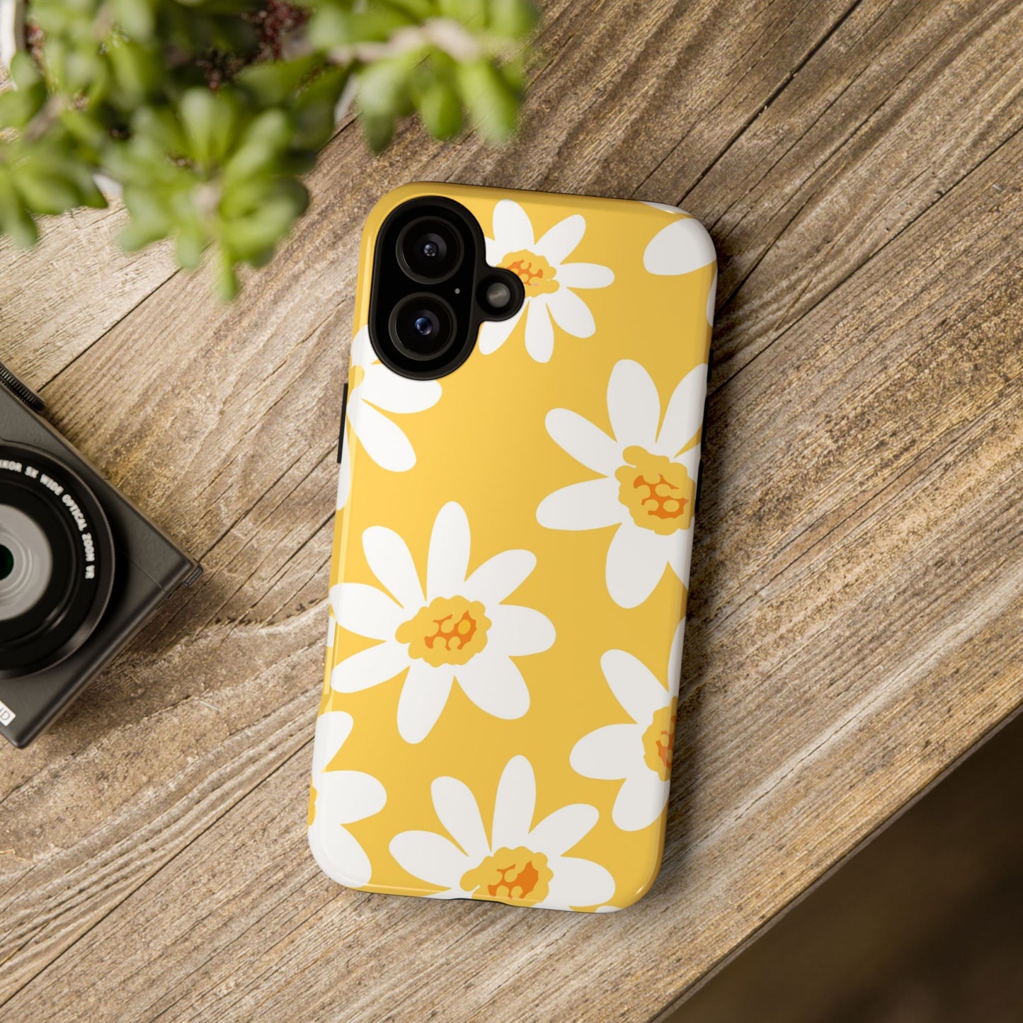 Yellow Daisy Phone Case, Floral Phone Cover, Tough Case, Summer Vibe Accessory, Gift for Nature Lovers, Bright Floral Design