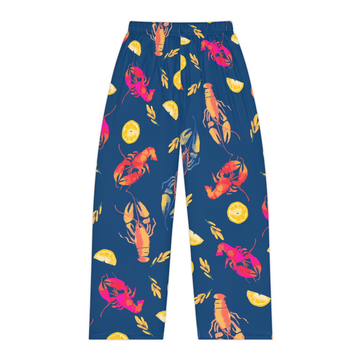 Lobster & Lemon Lounge Pants — Women's Relaxed Pajama Trousers