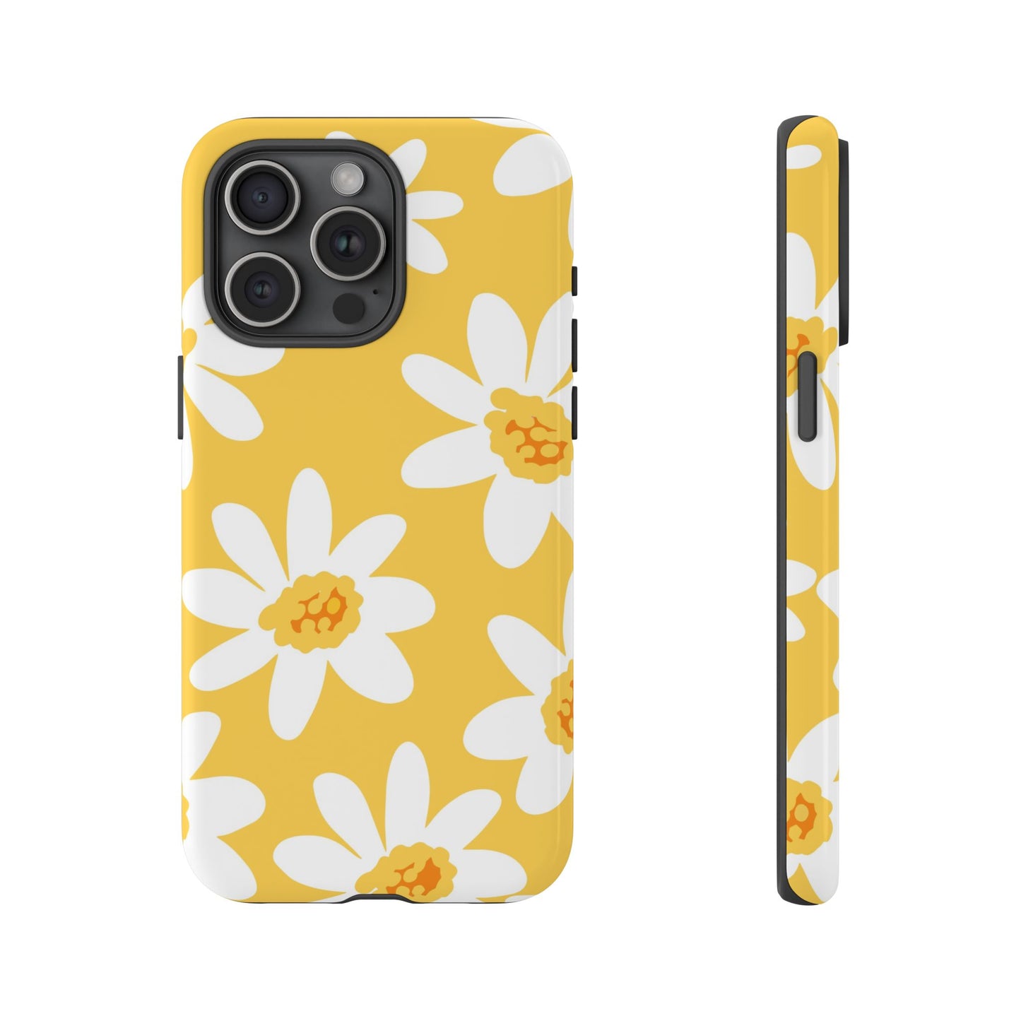 Yellow Daisy Phone Case, Floral Phone Cover, Tough Case, Summer Vibe Accessory, Gift for Nature Lovers, Bright Floral Design