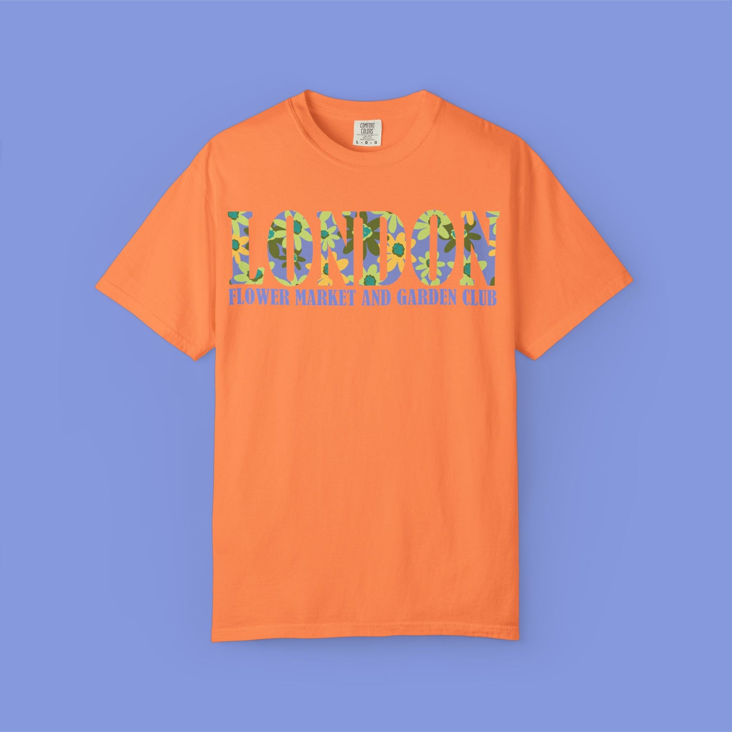 Floral Market T-Shirt, London Flower Club Tee, Unisex Garden Apparel, Summer Gift, Casual Outfit, Travel Shirt