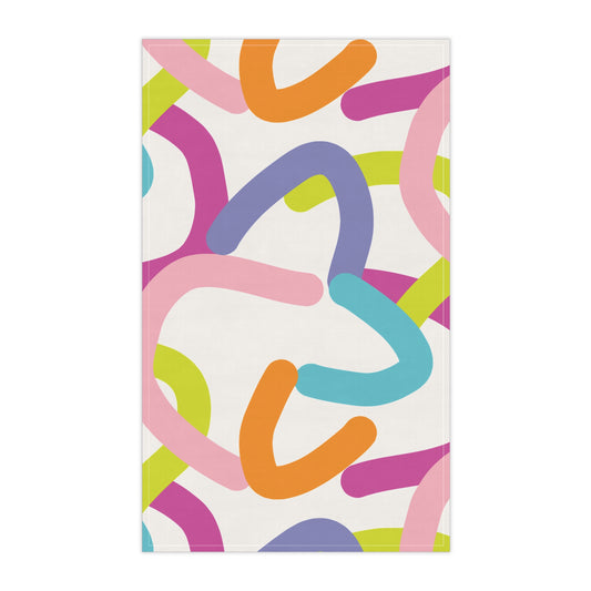 Colorful Abstract Tea Towels - Stylish Kitchen Decor, Vibrant Home Accessories, Gift for Homeowners, Fun Kitchen Textiles, Modern Utensils