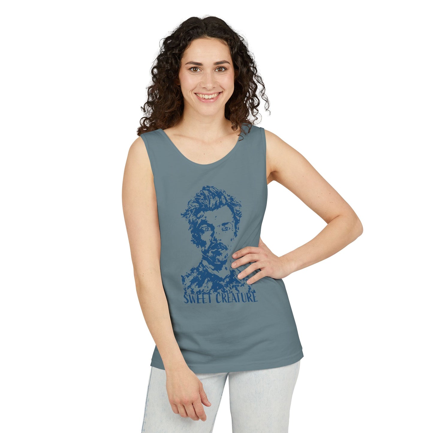 Harry Inspired Sweet Creature Vibrant Artistry Unisex Tank Top, Casual Summer Wear, Unique Gift for Art Lovers, Festival Fashion, Graphic Tee Alternative