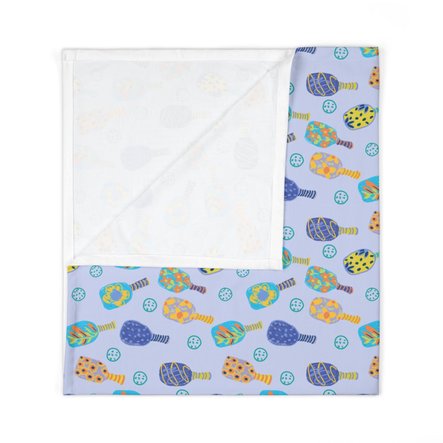 Baby Swaddle Blanket — Pastel Pickleball Pattern Newborn Swaddle for Shower Gifts & Everyday Snuggles