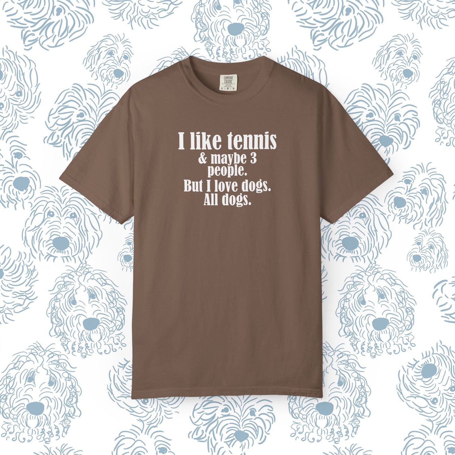 Tennis Lover Unisex T-shirt - I Like Tennis & All Dogs Design