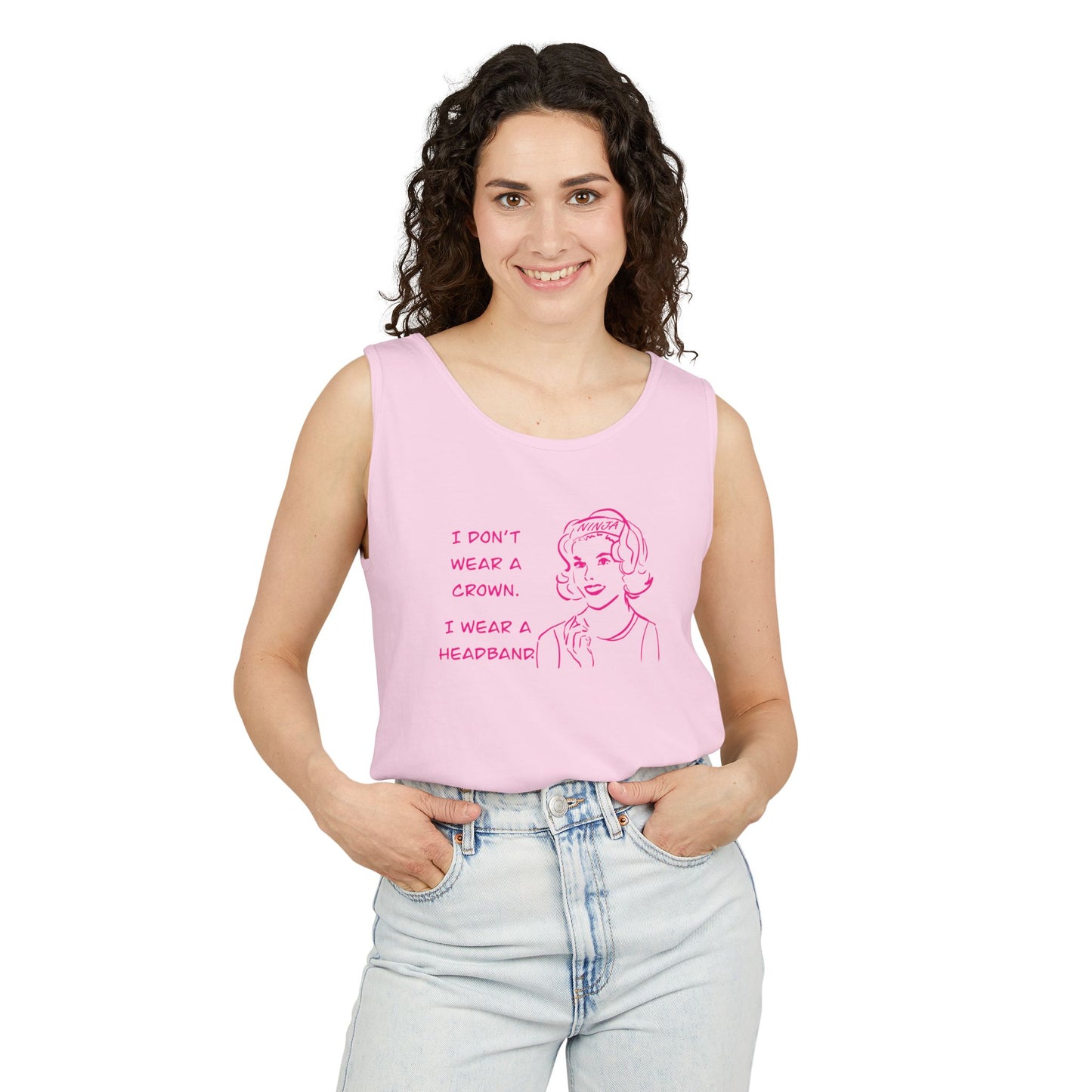 Headband Queen of the Court Tank Top - Cute Summer Shirt, Gift for Her, Feminist Apparel, Casual Wear, Birthday Gift, Tennis Gift, Pickleball Gift